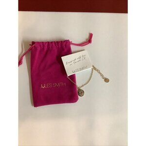 Jules Smith Directional Compass Gold Tone Bracelet New Pink Pouch